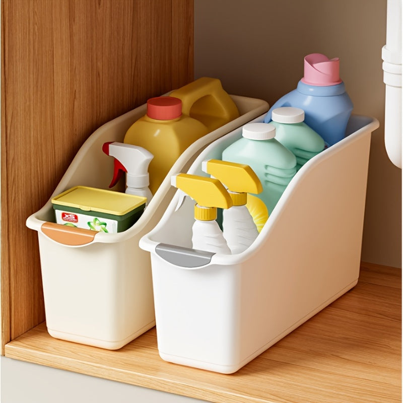 Set of 2 Curved Plastic Storage Bins