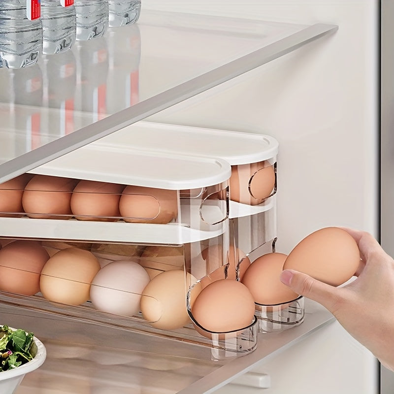 12-14 Eggs Automatic Double-Layer Sliding Egg Storage Container