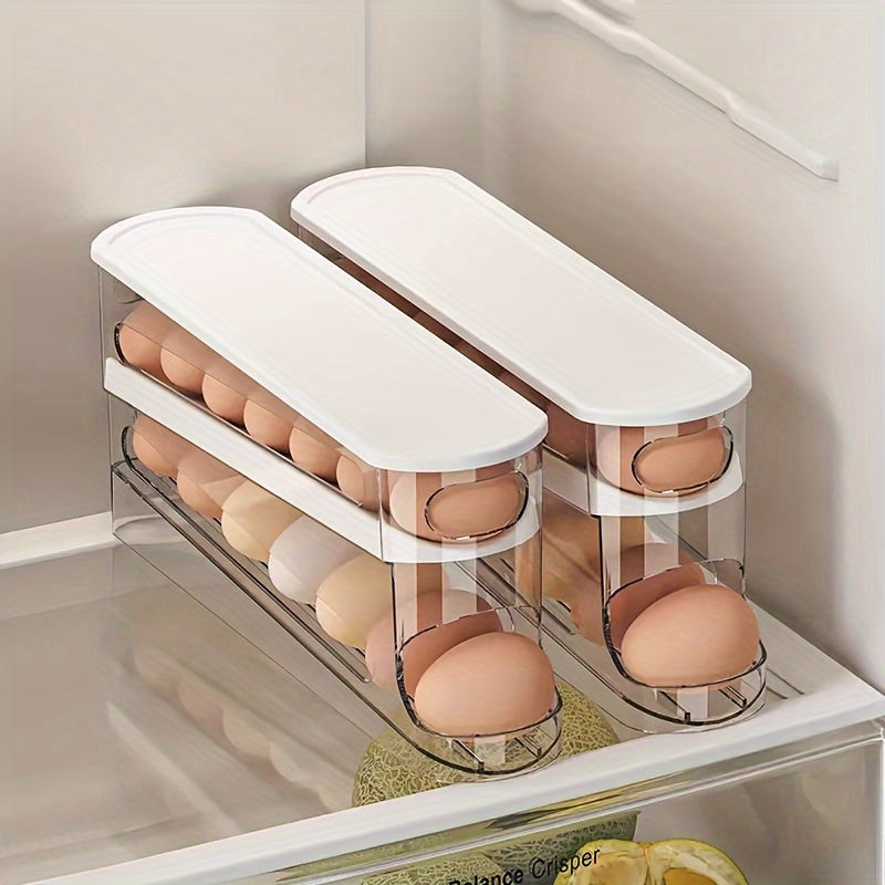 12-14 Eggs Automatic Double-Layer Sliding Egg Storage Container