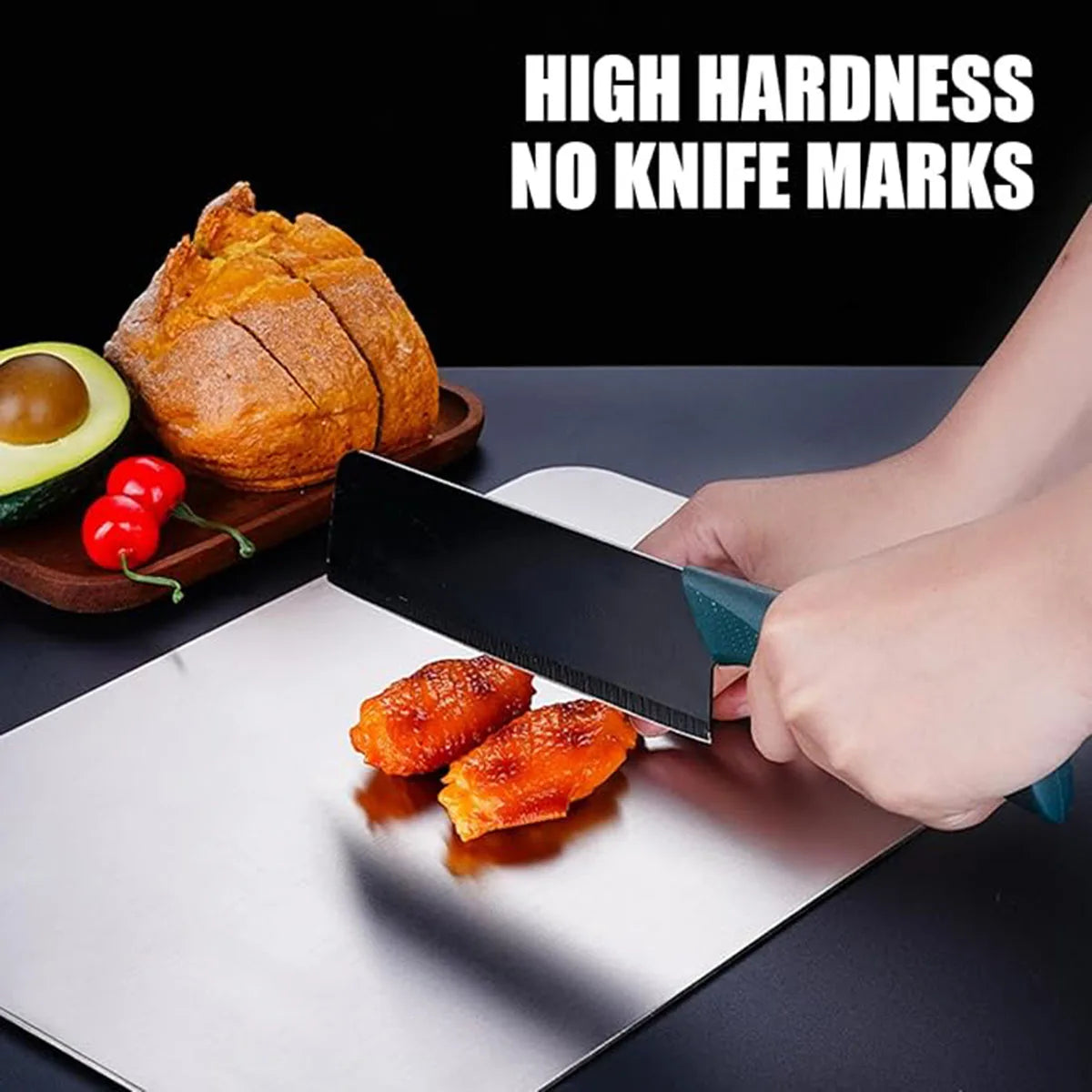 Titanium Chopping Board, 100% Pure Titanium Chopping Board, Double-Sided Titanium Chopping Board for Cutting Vegetables and Meat (12 * 8inch)