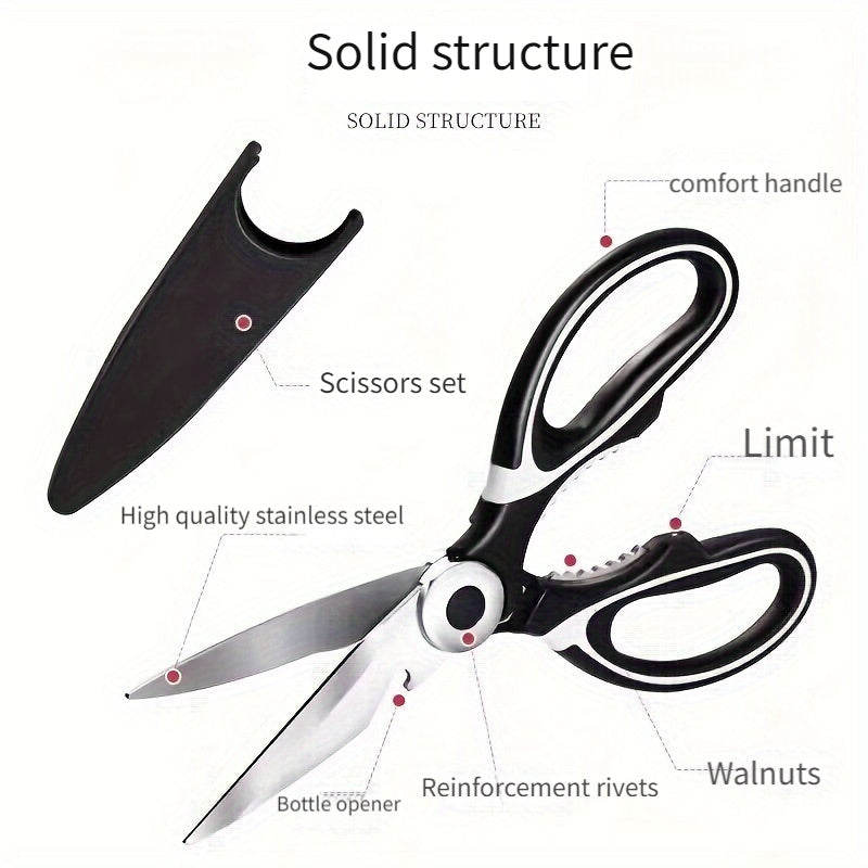 Multifunctional Stainless Steel Kitchen Scissors