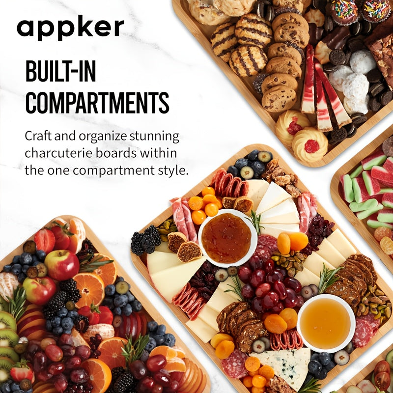 Bamboo Charcuterie Board Set
