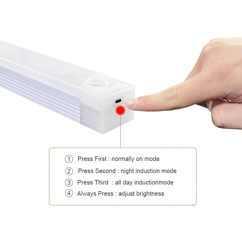 Modern Motion Sensor LED Night Light - USB Rechargeable & Energy-Efficient Lamp