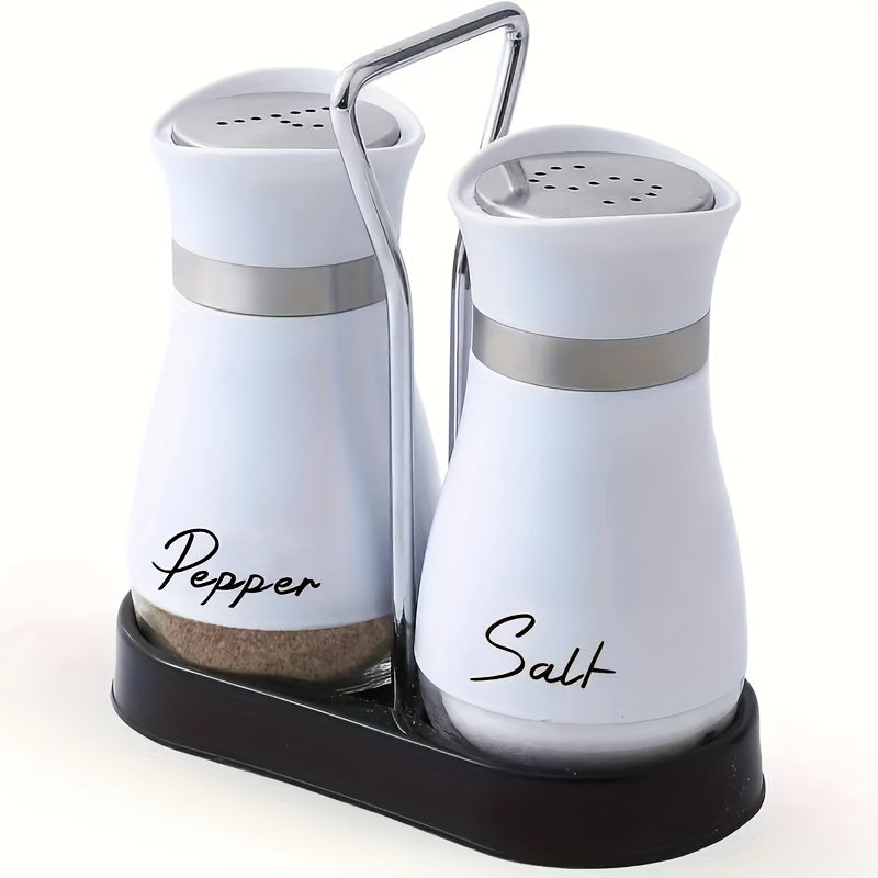 Stainless Steel Salt and Pepper Shaker Set with Stand