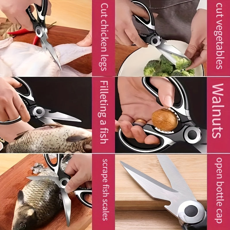 Multifunctional Stainless Steel Kitchen Scissors