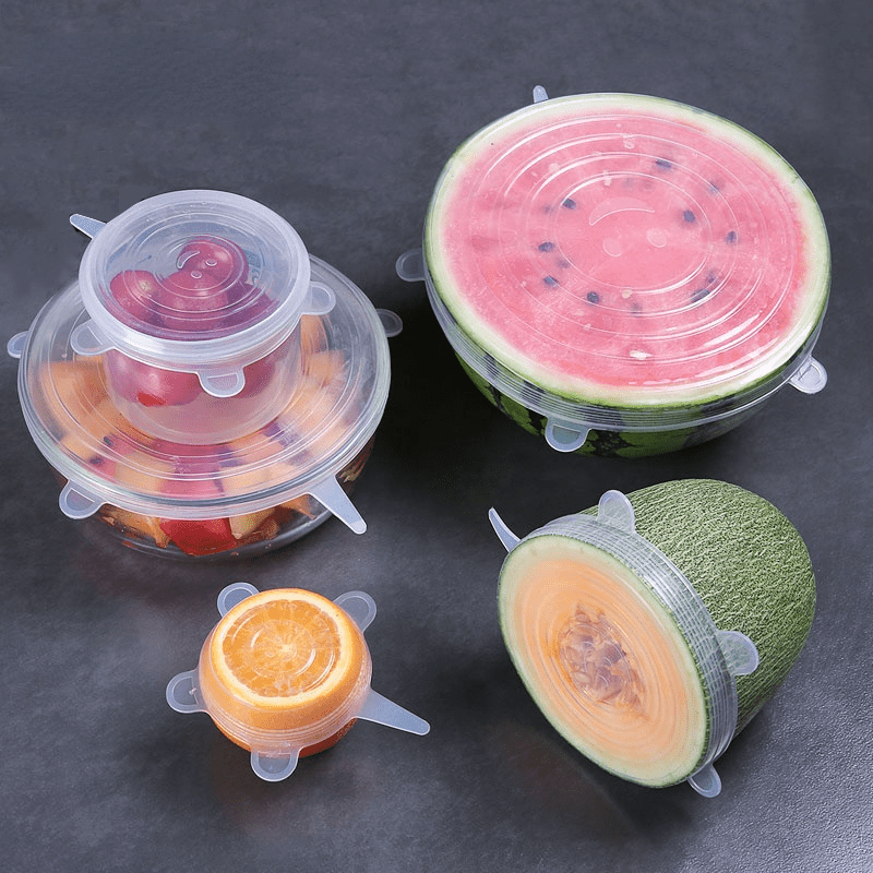 Set of 6 Reusable Silicone Stretch Lids