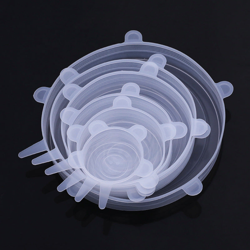 Set of 6 Reusable Silicone Stretch Lids