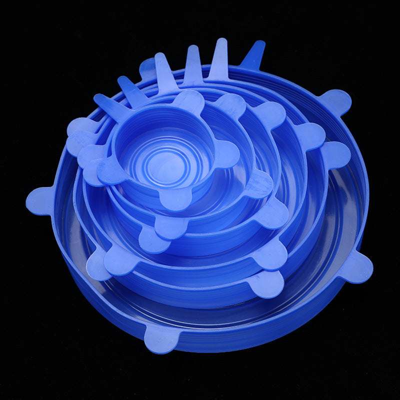 Set of 6 Reusable Silicone Stretch Lids