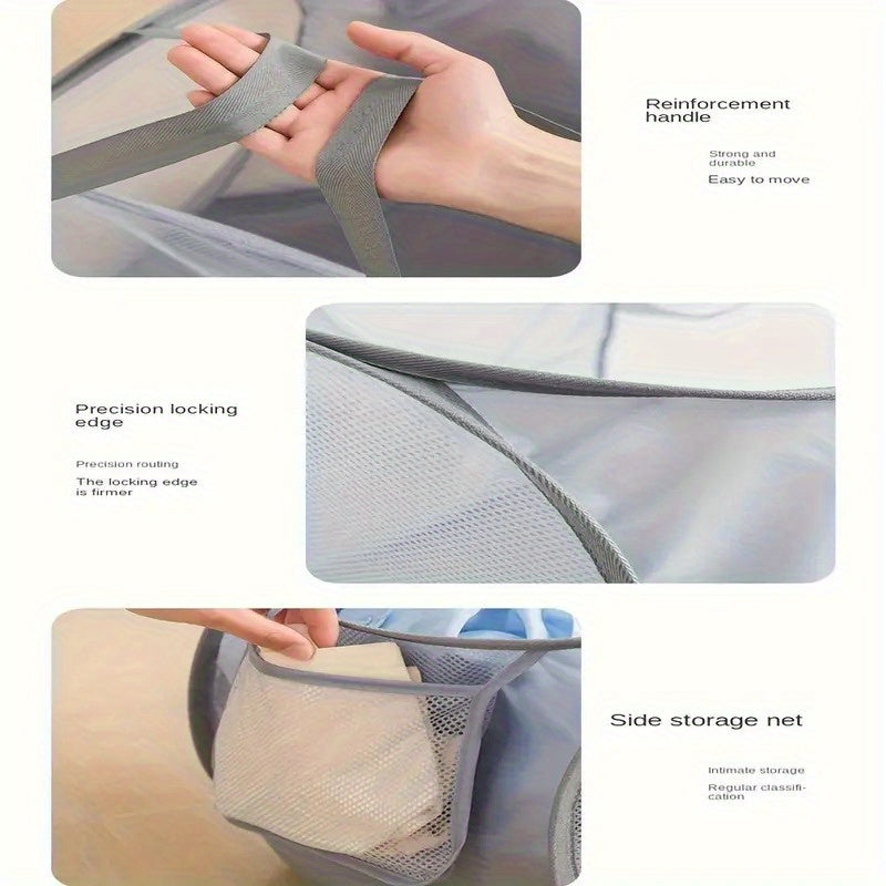 Extra-Large Mesh Laundry Hamper with Handles
