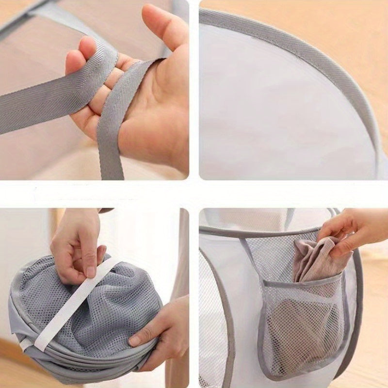 Extra-Large Mesh Laundry Hamper with Handles