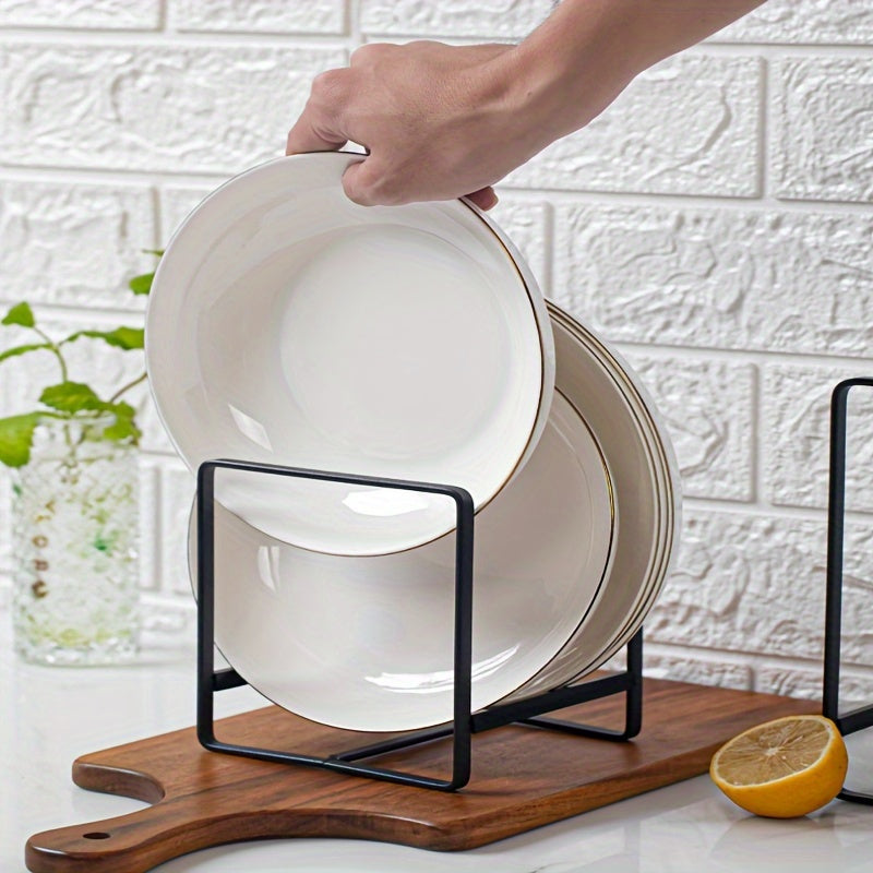 3-Piece Metal Plate Rack Storage Set