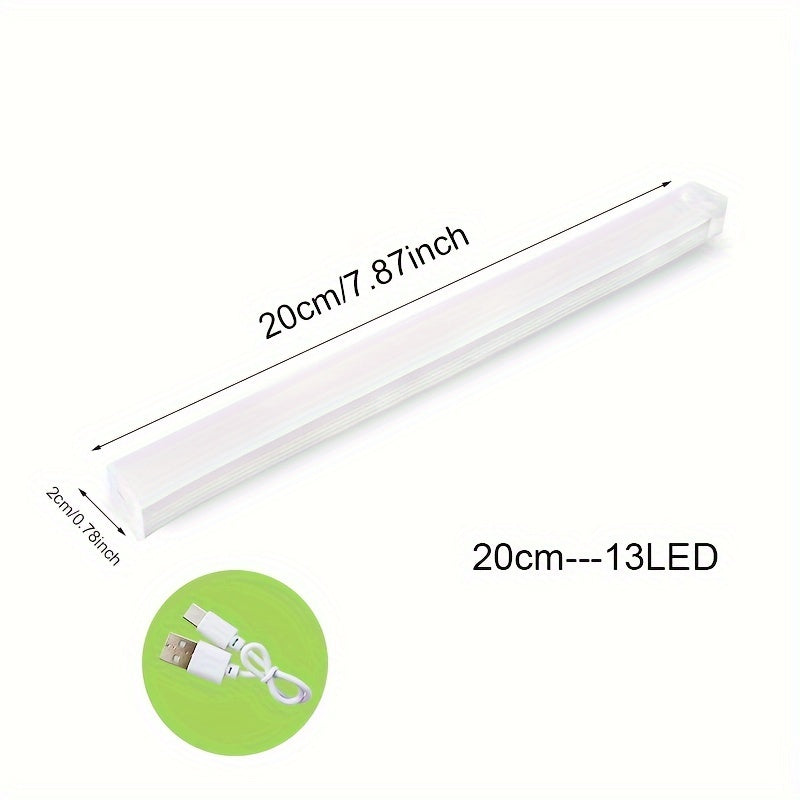 Modern Motion Sensor LED Night Light - USB Rechargeable & Energy-Efficient Lamp