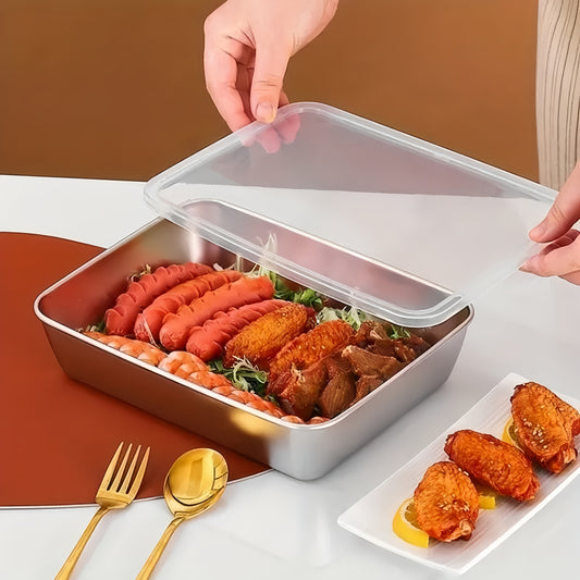 Set of 3 Stainless Steel Food Storage Containers