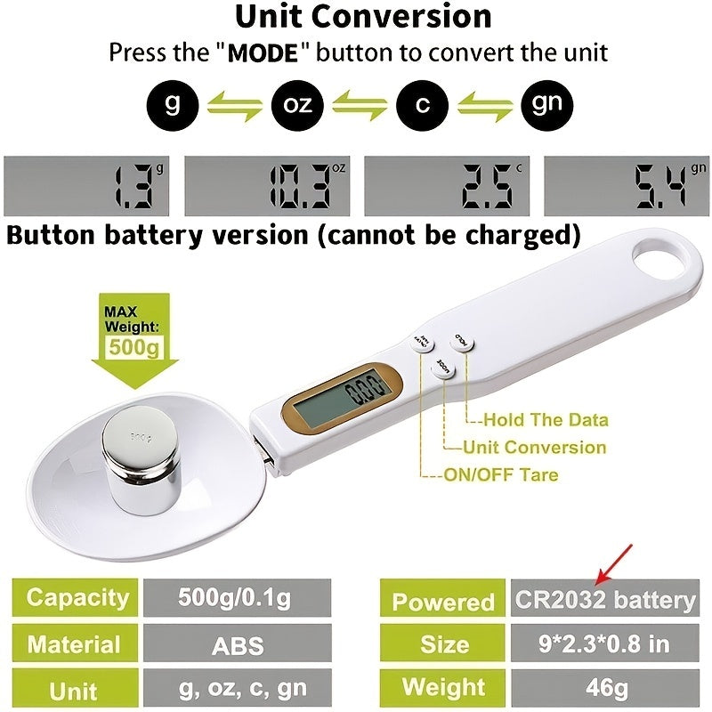 Accurate Measure Digital Kitchen Scale Spoon