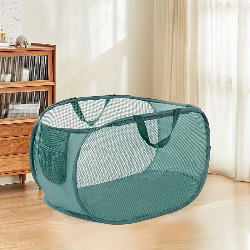 Extra-Large Mesh Laundry Hamper with Handles