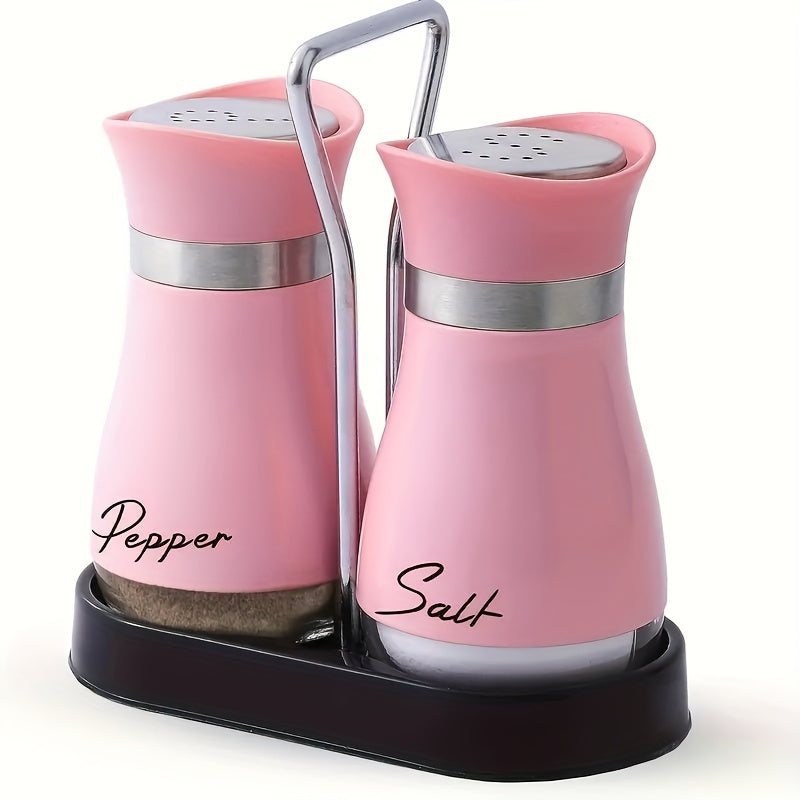 Stainless Steel Salt and Pepper Shaker Set with Stand