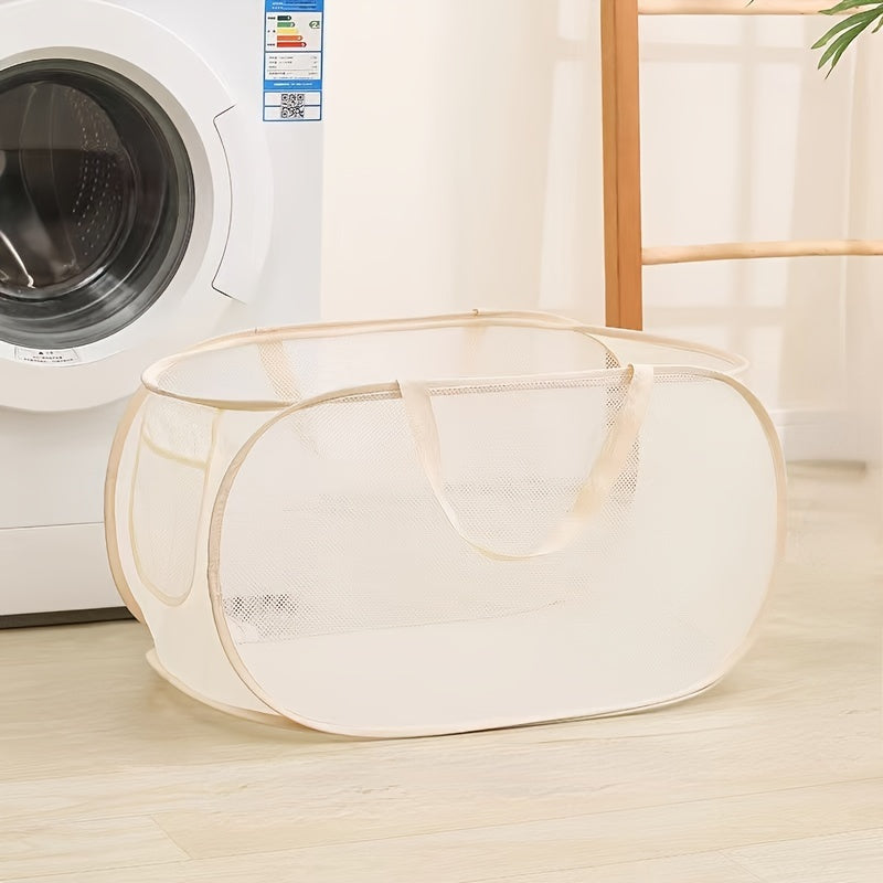 Extra-Large Mesh Laundry Hamper with Handles