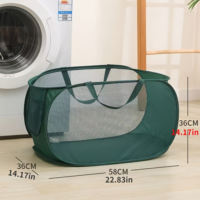 Extra-Large Mesh Laundry Hamper with Handles