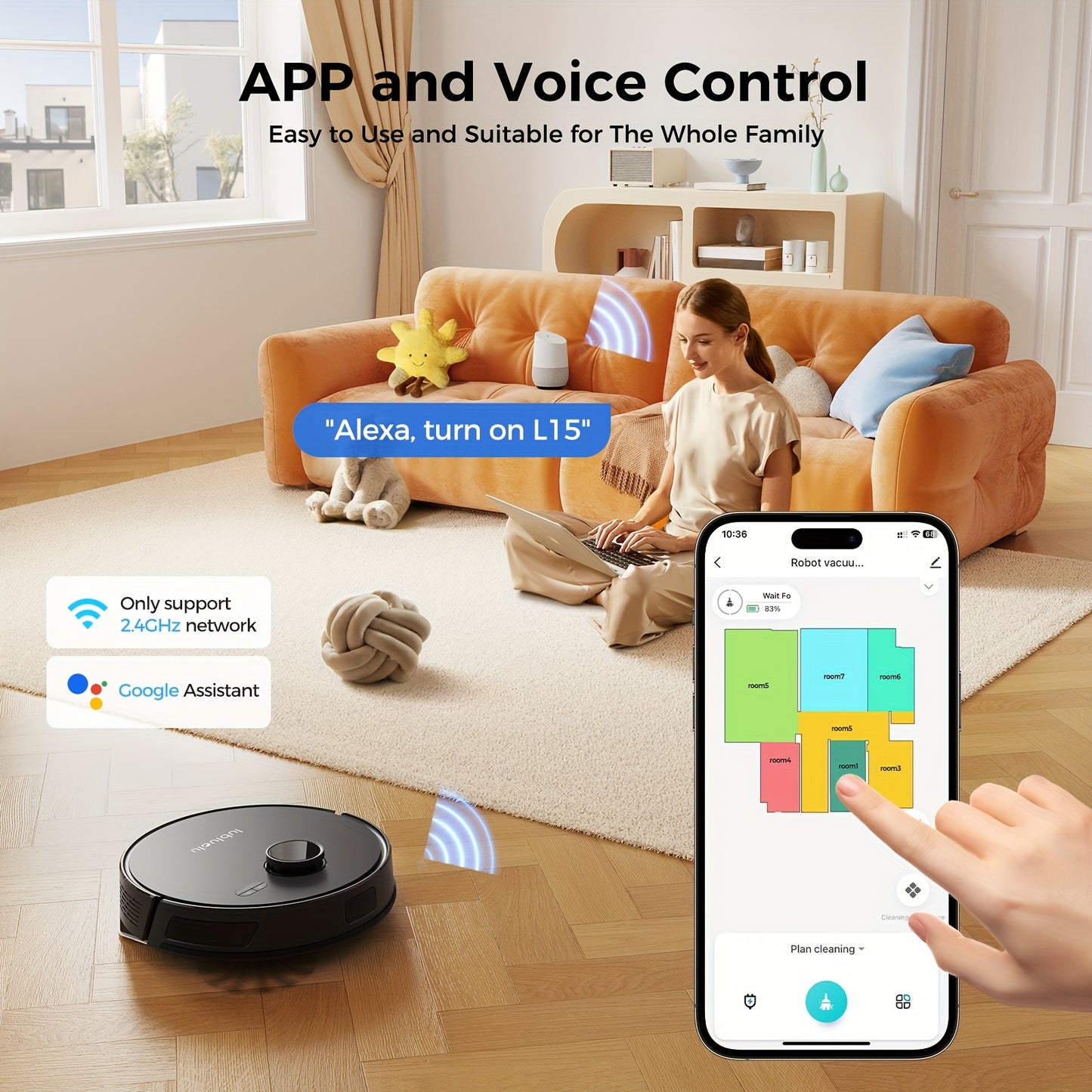 3-in-1 Robot Vacuum and Mop Combo