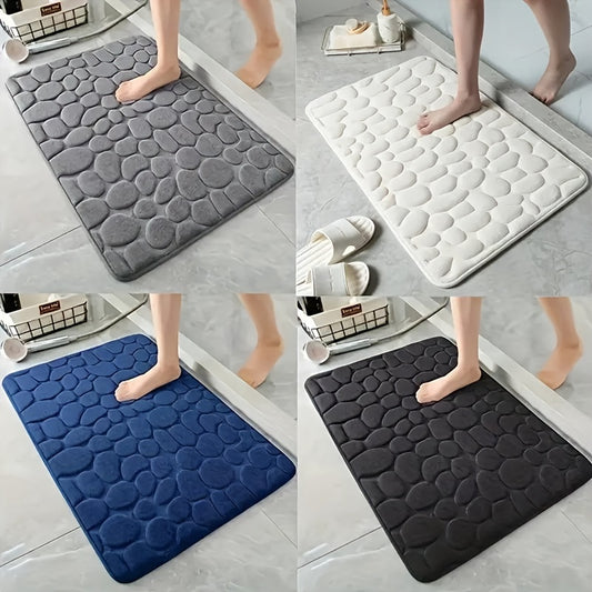 Plush Coral Fleece Non-Slip Bathroom Mat