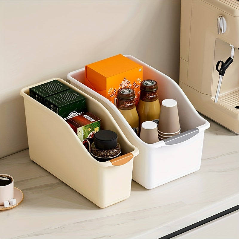 Set of 2 Curved Plastic Storage Bins