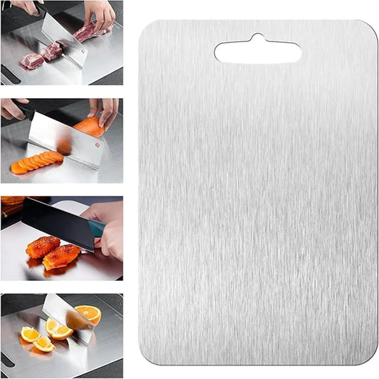 Titanium Chopping Board, 100% Pure Titanium Chopping Board, Double-Sided Titanium Chopping Board for Cutting Vegetables and Meat (12 * 8inch)