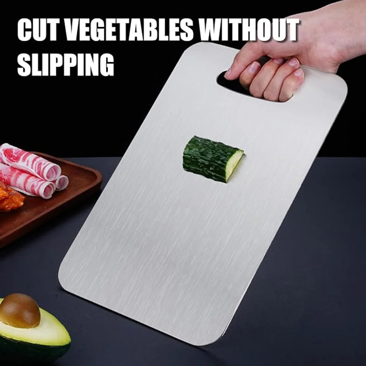 Titanium Chopping Board, 100% Pure Titanium Chopping Board, Double-Sided Titanium Chopping Board for Cutting Vegetables and Meat (12 * 8inch)