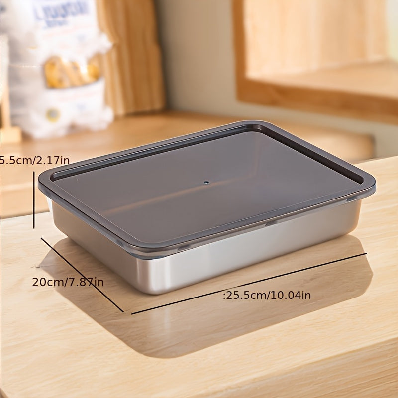 Set of 3 Stainless Steel Food Storage Containers