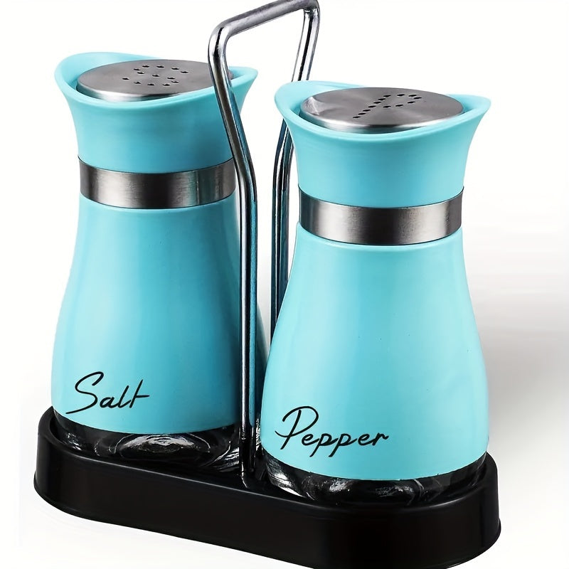 Stainless Steel Salt and Pepper Shaker Set with Stand
