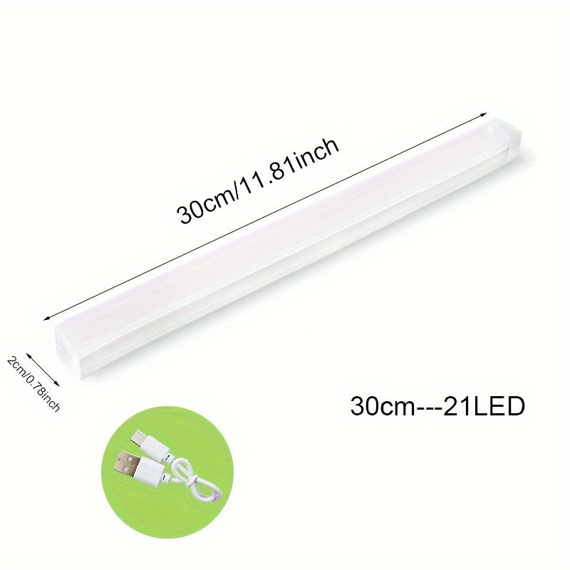 Modern Motion Sensor LED Night Light - USB Rechargeable & Energy-Efficient Lamp