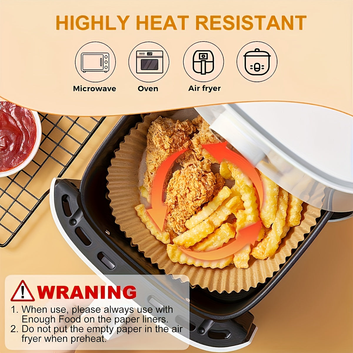 Disposable Paper Liners for Air Fryers