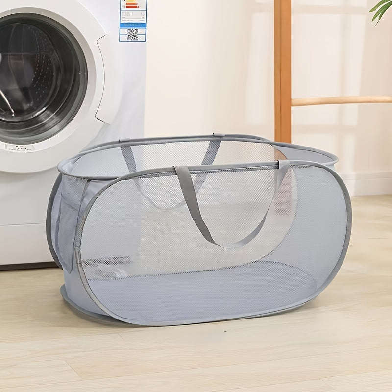 Extra-Large Mesh Laundry Hamper with Handles